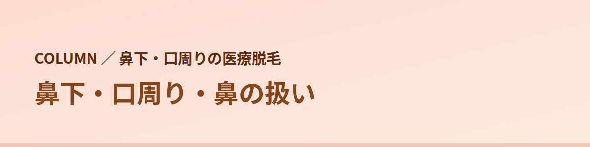 鼻下・口周り・鼻の扱い|8院の公式の書き方