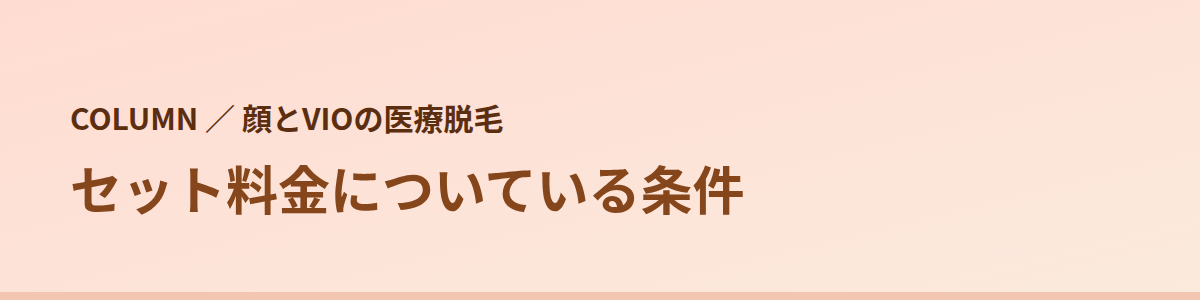 セット料金についている条件