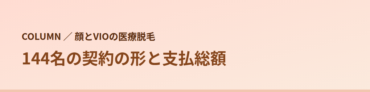 144名の契約の形と支払総額