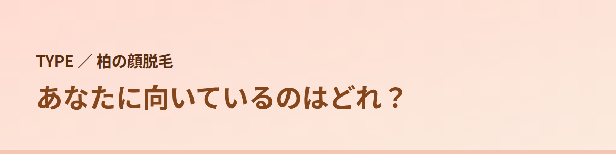 あなたに向いているのはどれ?タイプ別に見る