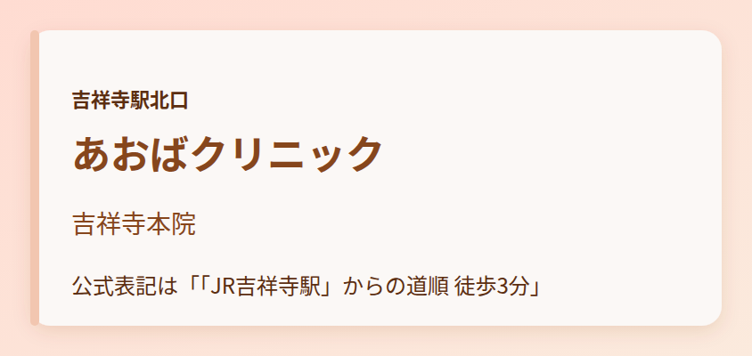 あおばクリニック　吉祥寺本院