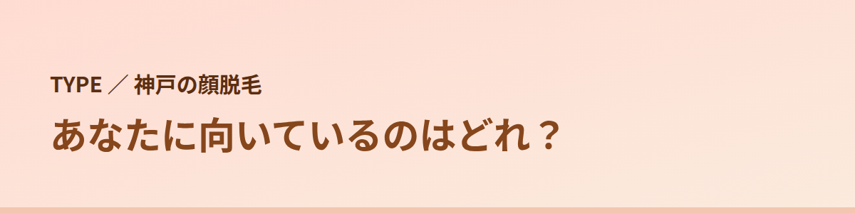 あなたに向いているのはどれ？タイプ別に見る