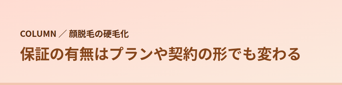 保証の有無はプランや契約の形でも変わる