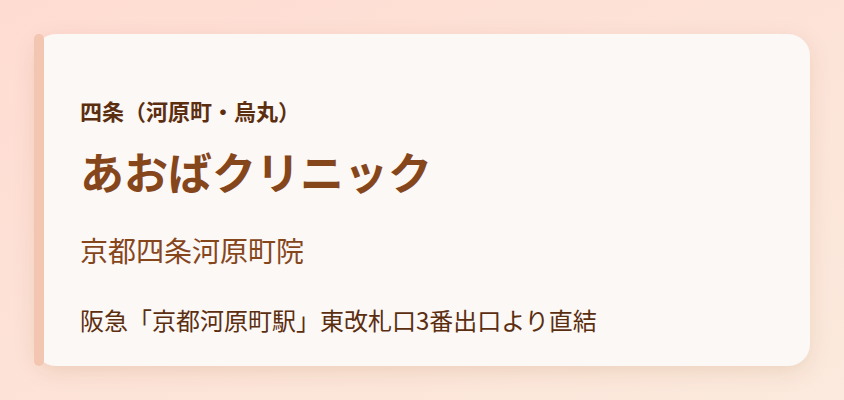 あおばクリニック　京都四条河原町院