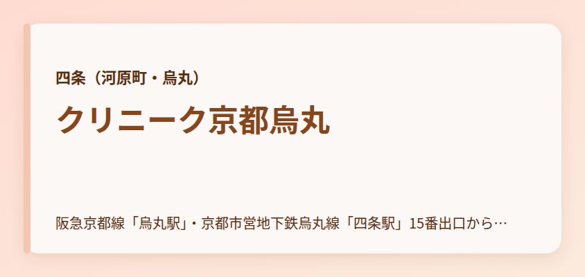 クリニーク京都烏丸