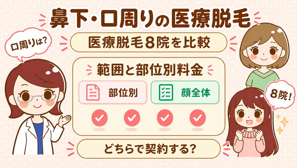 鼻下・口周りの医療脱毛|すがおラボ アイキャッチ