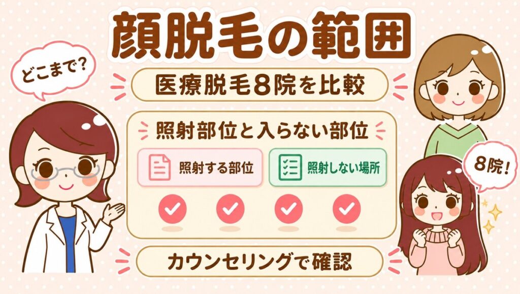 顔脱毛の範囲｜すがおラボ アイキャッチ
