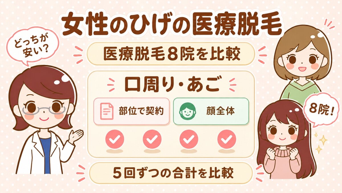 女性のひげの医療脱毛|すがおラボ アイキャッチ