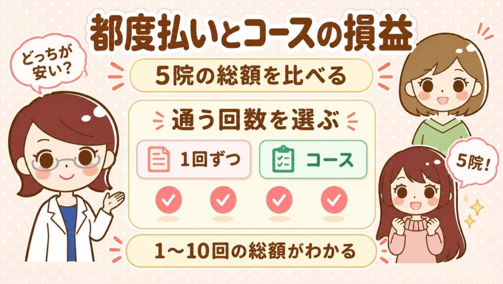 都度払いとコースの損益｜すがおラボ アイキャッチ