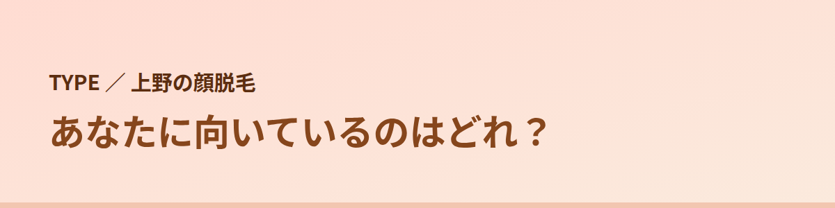 あなたに向いているのはどれ？タイプ別に見る