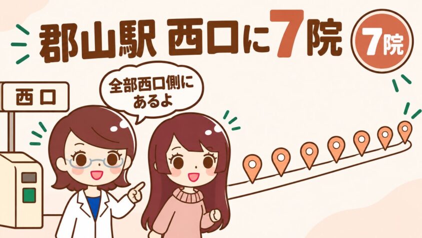 郡山駅から徒歩圏の顔脱毛