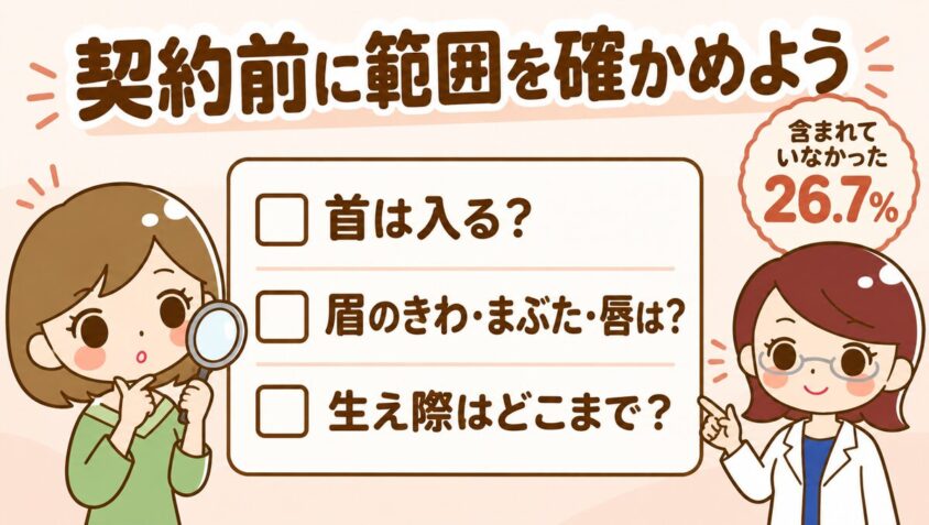 顔だけのプランで気をつけたい「入らない部位」